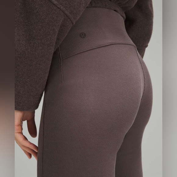 Lululemon Brushed Softstream Ribbed Zip Flared Pants Size 4 - Picture 2 of 5